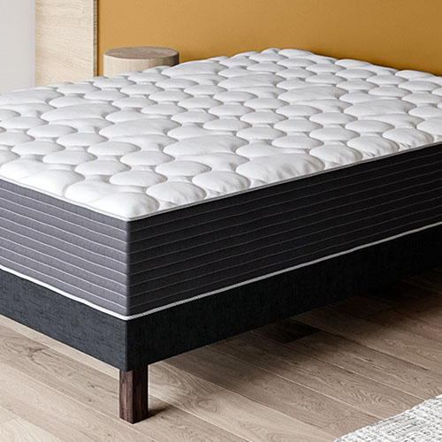 Ensemble matelas ressorts ensachés + sommier 160x200cm - Mousse haute densité et ressorts ensachés - Spring Plus