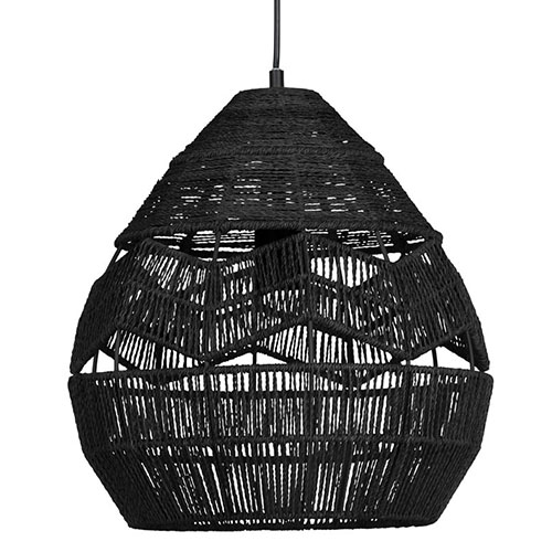 Suspension noire ø35cm - Collection Adelaide - Woood