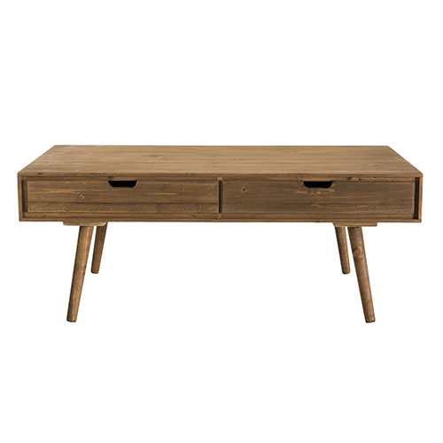 Table basse scandinave 4 tiroirs en pin - Collection Andy