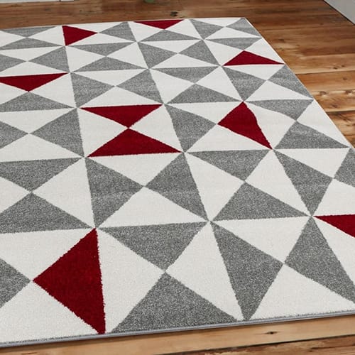 Tapis scandinave rouge 120x160cm - Collection Alicia