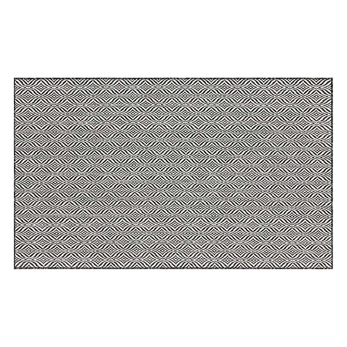 Tapis d'extérieur scandInave noir 200x200cm carré - Ethan