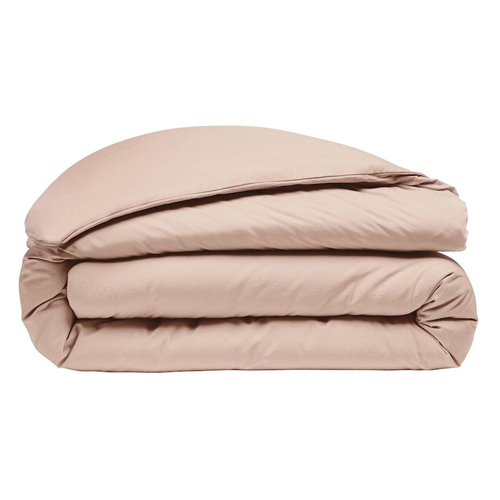 Housse de couette en percale de coton lavé - 80 fils/cm² - 260x240cm - Rose