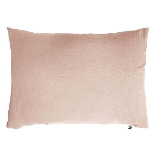 LOT DE 2 TAIES D'OREILLER 50X70CM 100% GAZE DE COTON GUIMAUVE