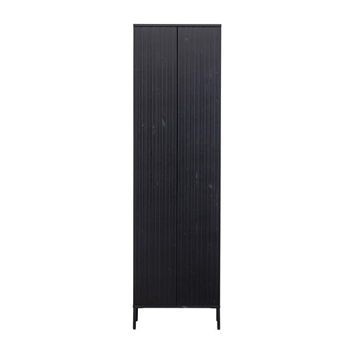 Armoire 2 portes en pin noir - Gravure - Woood