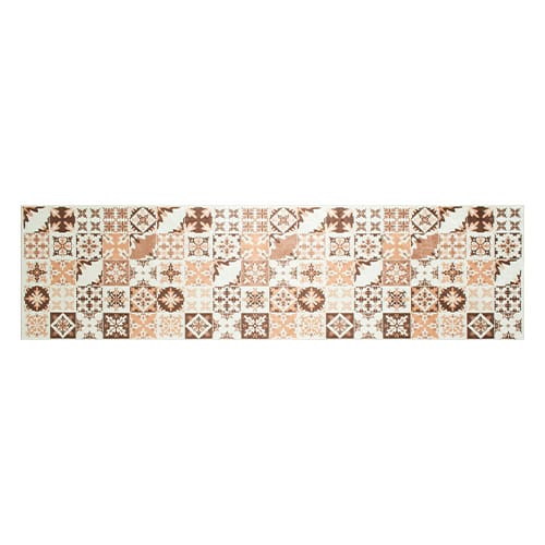 Tapis de cuisine carreaux de ciment Orange 80x300 - Mérida