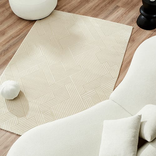 Tapis relief beige 160x230 - Carlotta