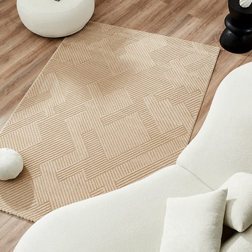 Tapis relief Beige 200x290 - Carlotta