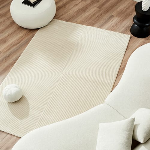 Tapis relief beige 200x290 - Elisa