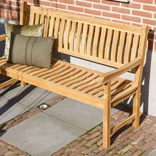 Banc de jardin 3 places en teck - Comfort