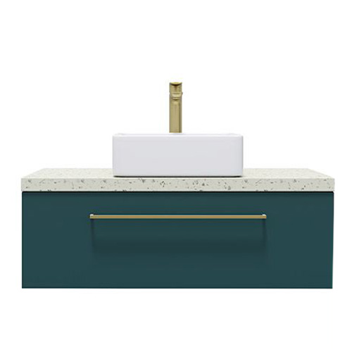 Meuble de salle de bain suspendu vasque à poser 90cm 1 tiroir Bleu - Osmose