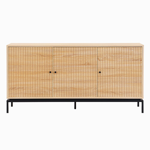 Buffet 3 portes effet bois 160 cm - Talia