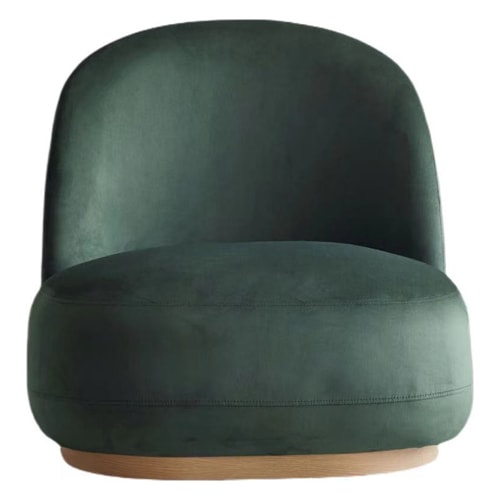 Fauteuil en velours vert - Colette