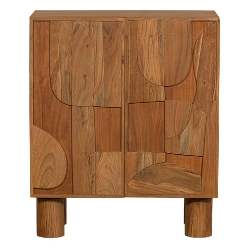 Buffet 2 portes en bois sculpté 80 cm - Notice