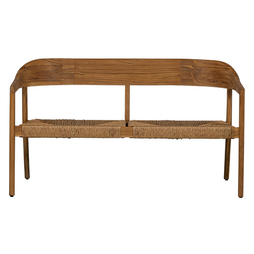 Banc de jardin en osier et teck 131 cm - Chena