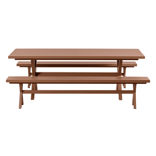 Table de jardin en aluminium terracotta 220 cm - Delta