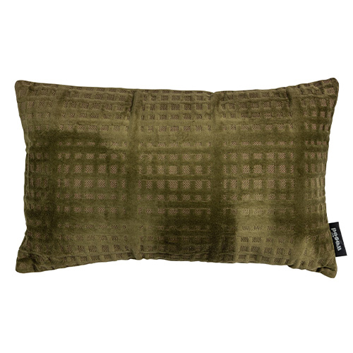 Coussin en velours vert kaki 30x50cm - Lada