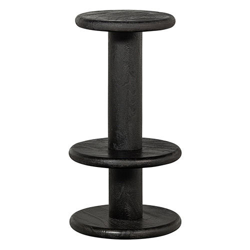 Tabouret de bar en bois de manguier noir - Kolby