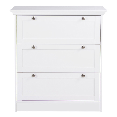 Commode 3 tiroirs blanche 80 cm - Alix