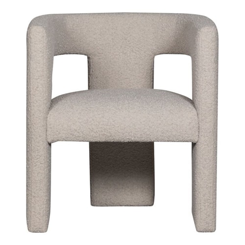 Fauteuil en tissu bouclé beige - Tiwa