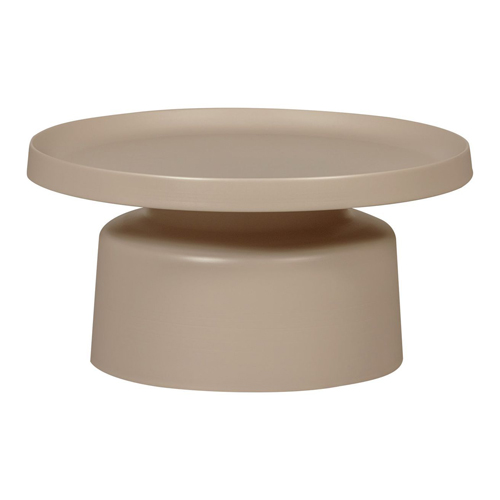 Table d'appoint ronde en métal beige Ø 74 cm - Peer