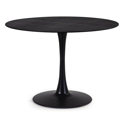 Table à manger ronde noire Ø110xH75 cm - Prima