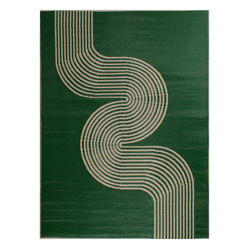 Tapis d’extérieur motif vague vert 120x160 cm - Verona