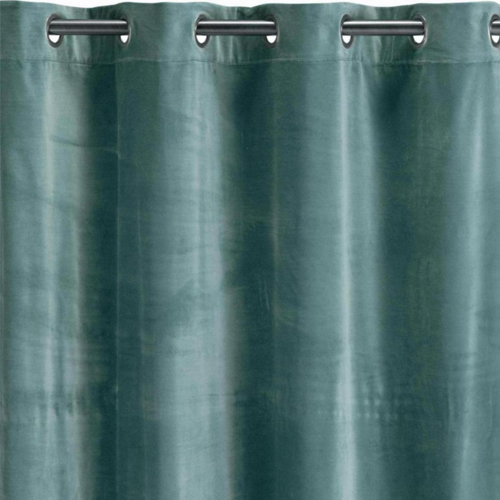 Rideau en velours vert de gris 140x280 cm - Elise