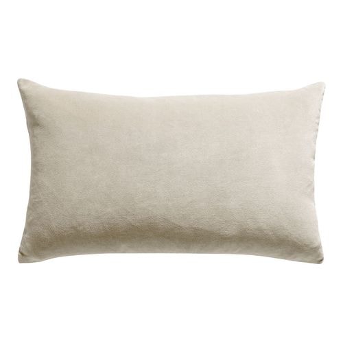Coussin en velours grège 30 x 50 cm - Elise