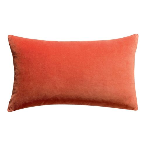 Coussin en velours orange marmelade 30 x 50 cm - Elise