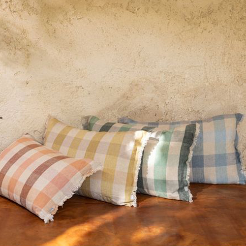 Coussin à imprimé vert thym 45 x 45 cm - Kate