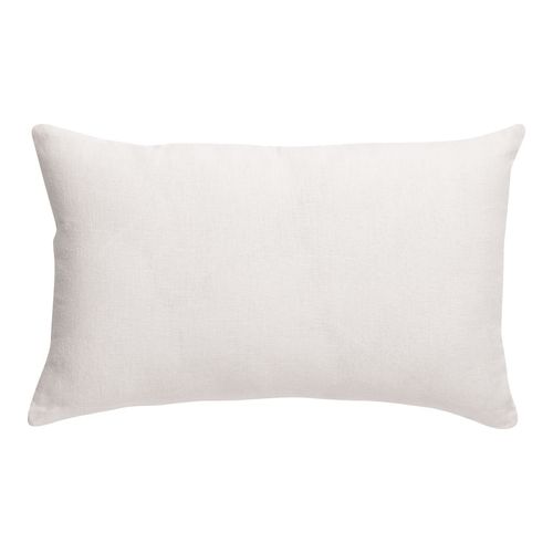 Coussin lin et coton blanc 30 x 50 cm - Zeff