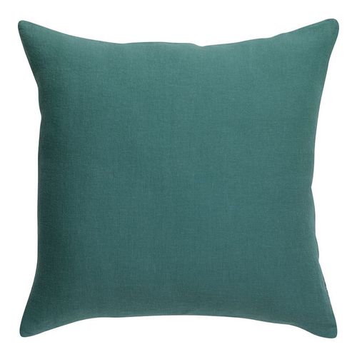 Coussin lin et coton bleu Prusse 45 x 45 cm - Zeff