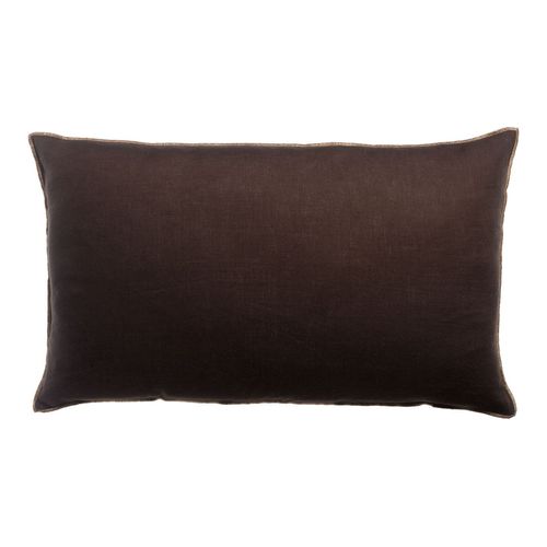 Coussin en lin gris ébène 40 x 65 cm - Zeff Celeste