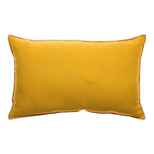 Coussin en lin mangue jaune 30 x 50 cm - Zeff Celeste