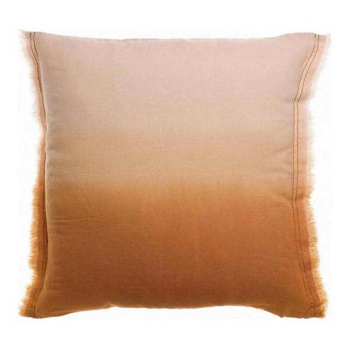 Coussin en lin effet dégradé cuivre orange 45 x 45 cm - Zeff Shade