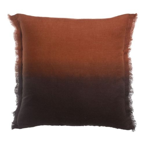 Coussin en lin effet dégradé gris ébène 45 x 45 cm - Zeff Shade