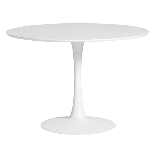 Table à manger ronde blanche Ø 110 cm - Lilo
