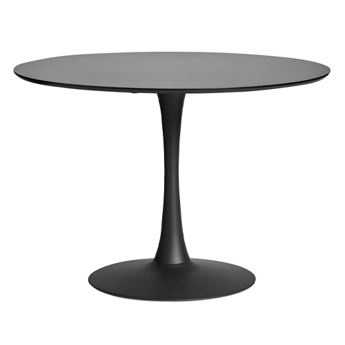 Table à manger ronde noire Ø 110 cm - Lilo