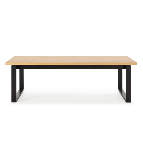 Table à manger rectangulaire en bois, piètement noir, 220 cm - Line