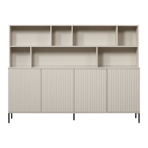 Buffet haut en pin FSC finition mate – 4 portes - New Gravure