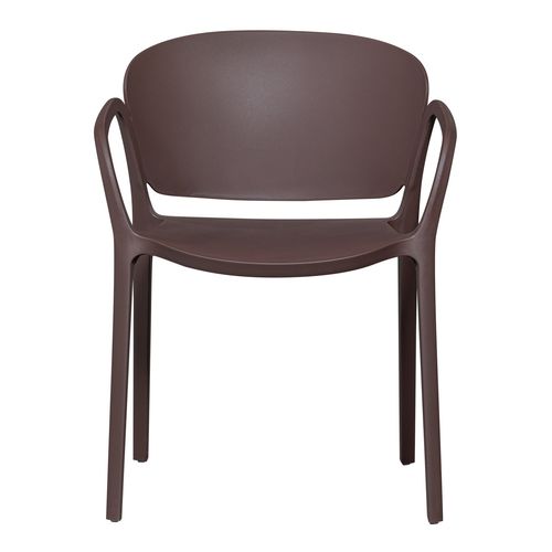 Chaise de jardin empilable en résine prune - Bent