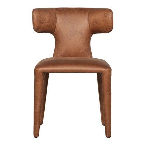 Chaise design en tissu aspect cuir - Permit