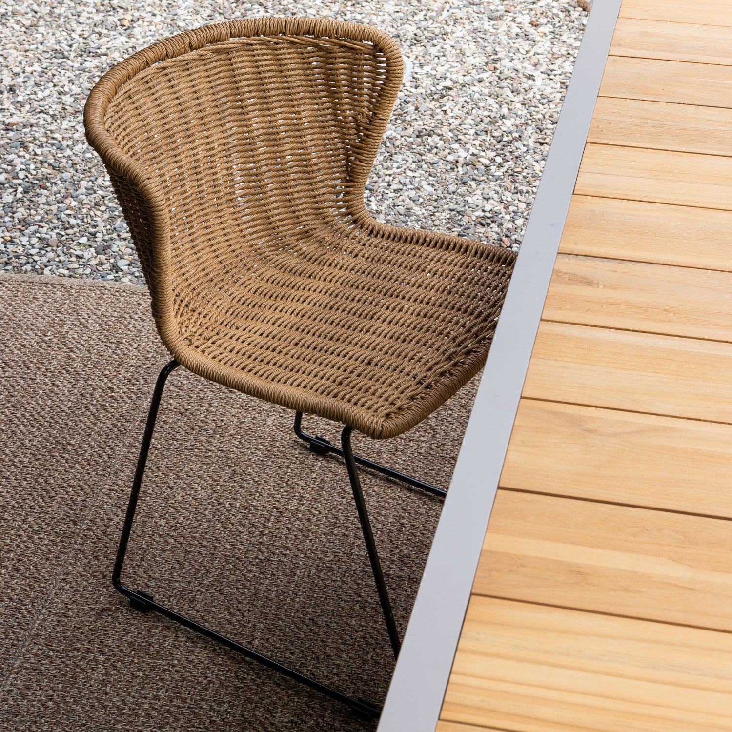 Lot de 2 chaises en rotin synthétique et acier - Wings