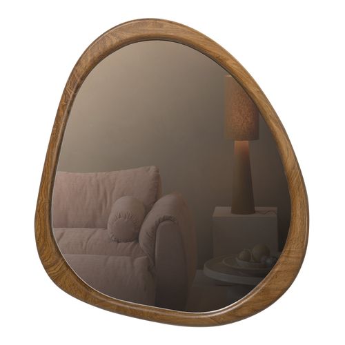 Miroir mural organique avec bord en MDF - Leif