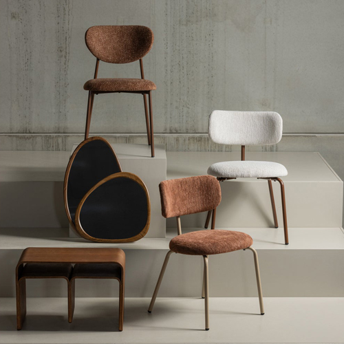 Miroir mural organique avec bord en MDF - Leif