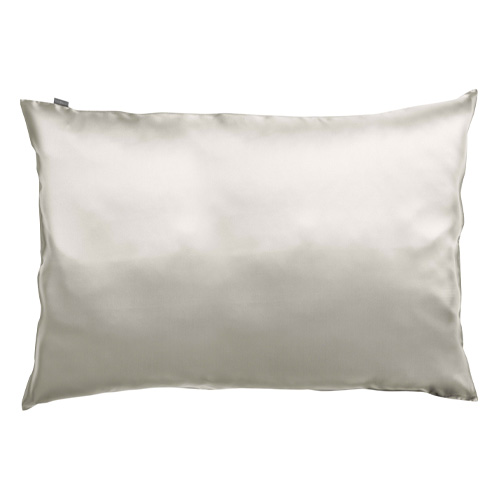 Lot de 2 Taies d'oreiller en soie gris perle 50 x 75 cm - Ashley