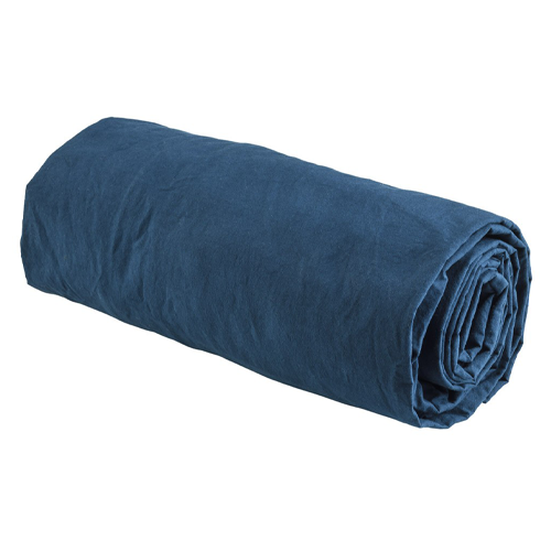 Drap housse en coton bio bleu 140 x 200 cm - Celeste