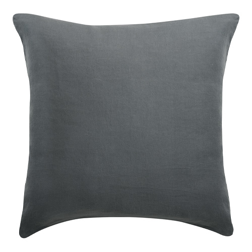 Lot de 2 Taies d'oreiller en chanvre Gris 65 x 65 cm - Kala