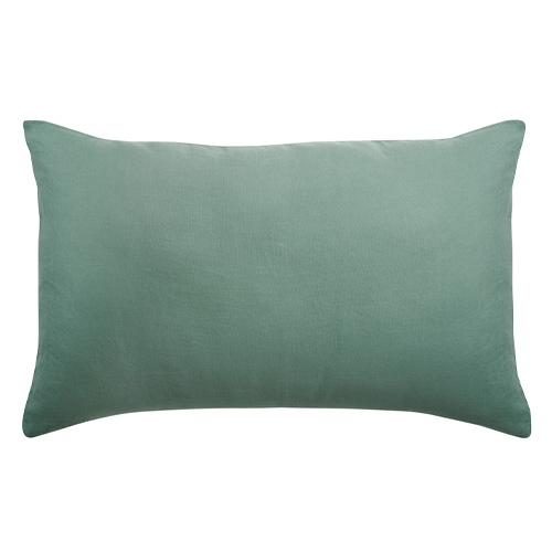 Lot de 2 Taies d'oreiller en chanvre Vert 50 x 75 cm - Kala