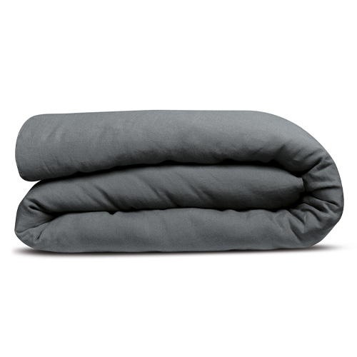 Housse de couette en chanvre Gris 260 x 240 cm - Kala